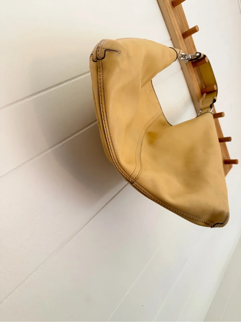Vintage Coach Bleecker Leather Extra Large Duffle Shoulder Bag Yellow F13356